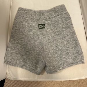 Daily Drills Grey Fuzzy Sweater Shorts (no longer sold, brand new)
